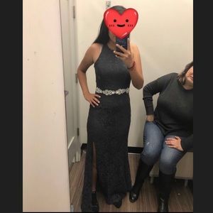 Dark grey glittery dress